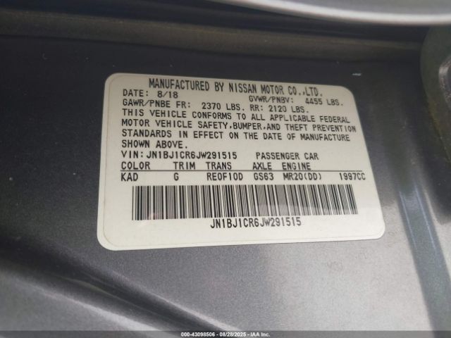 2018 NISSAN ROGUE SPORT JN1BJ1CR6JW291515 Photo 8