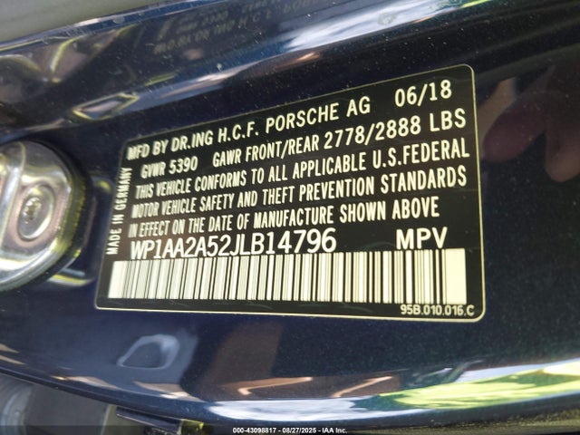 Porsche Macan 2018 WP1AA2A52JLB14796 Image 9