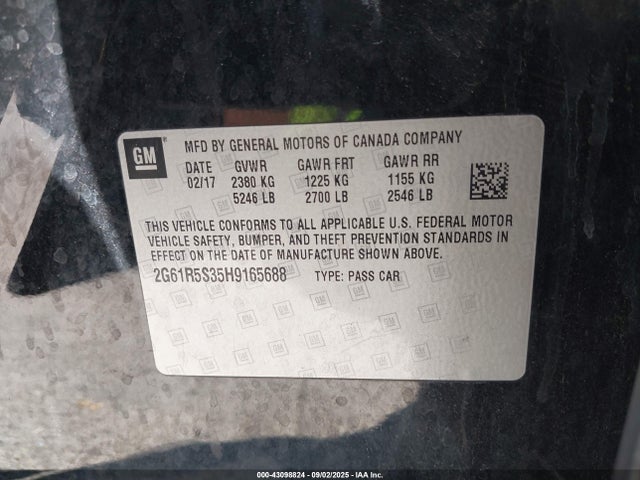 2017 CADILLAC XTS 2G61R5S35H9165688 Photo 8