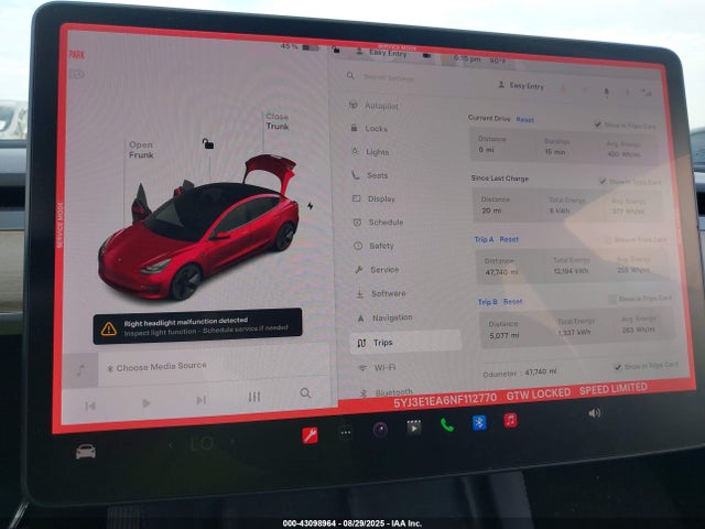 2022 TESLA MODEL 3 5YJ3E1EA6NF112770 Photo 6