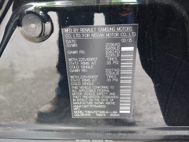 Nissan 2015 2015 KNMAT2MT7FP548833 Image 9