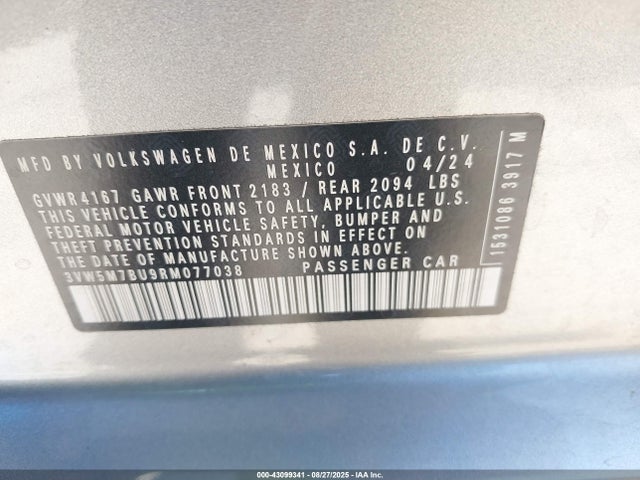Volkswagen tsi 2024 3VW5M7BU9RM077038 Image 9