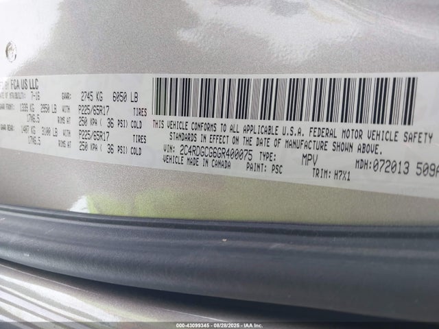 Dodge 2016 2016 2C4RDGCG6GR400075 Image 9