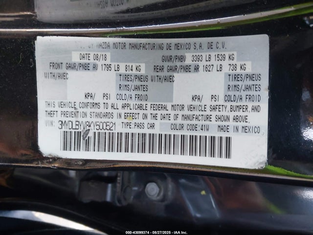 3MYDLBYV8KY500521 Toyota p5v
