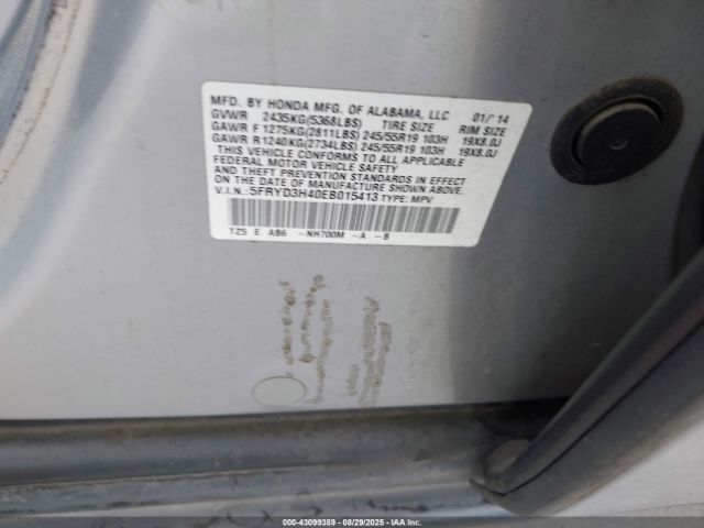 2014 ACURA MDX 5FRYD3H40EB015413 Photo 8