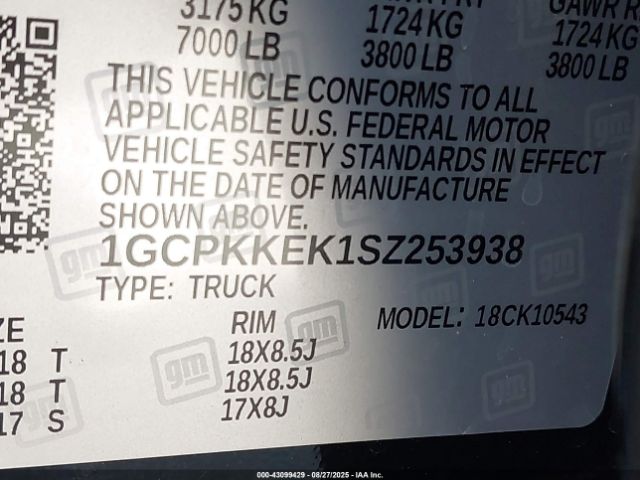 2025 CHEVROLET SILVERADO 1500 1GCPKKEK1SZ253938 Photo 8