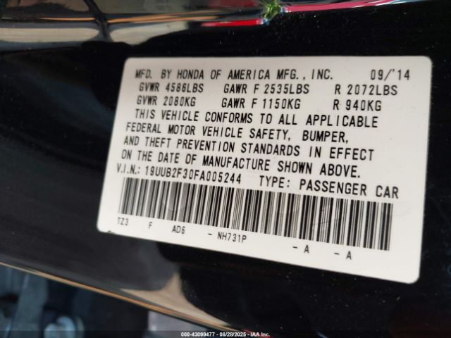 2015 ACURA TLX 19UUB2F30FA005244 Photo 8
