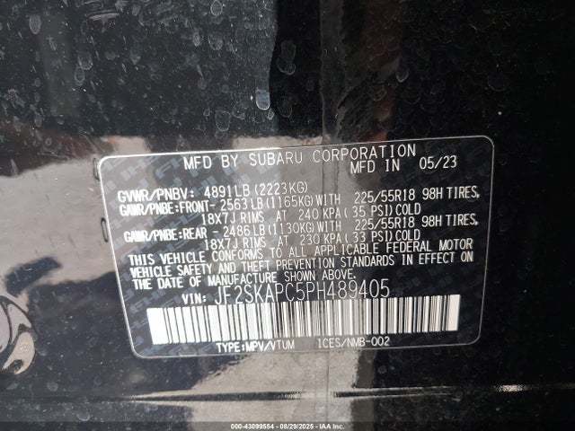 Subaru na u5 2023 JF2SKAPC5PH489405 Image 9
