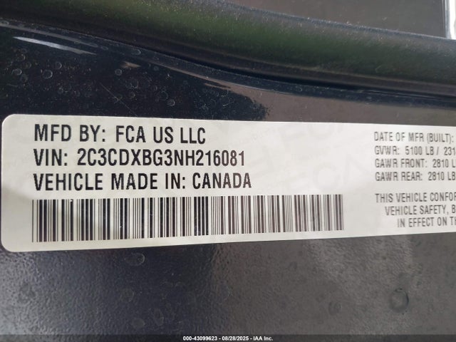 Dodge Charger 2022 2C3CDXBG3NH216081 Image 9