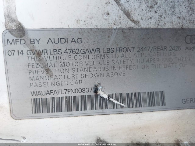 2015 AUDI A4 WAUAFAFL7FN008373 Photo 8