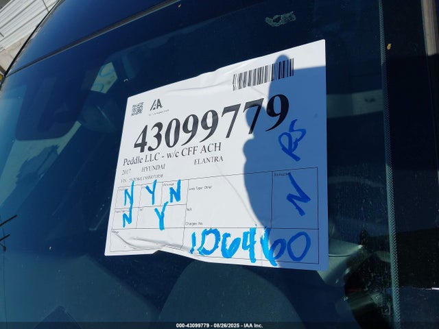 5NPD84LF9HH071858 Hyundai Elantra