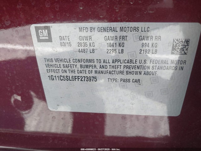 1G11C5SL6FF273975 Chevrolet lkw