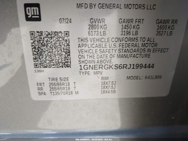 1GNERGKS6RJ199444 Chevrolet lk0