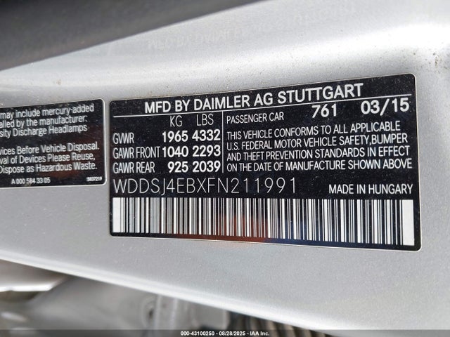 Mercedes-Benz CLA-Class 2015 WDDSJ4EBXFN211991 Image 9
