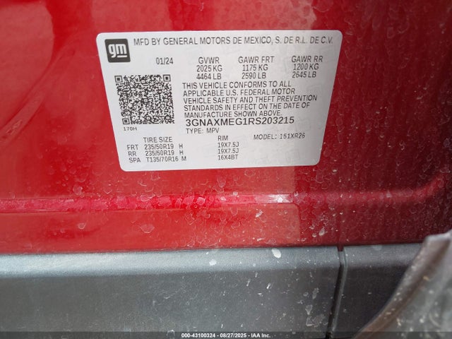 Chevrolet lsd 2024 3GNAXMEG1RS203215 Image 9