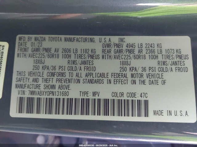 7MMVABXY0PN131680 Mazda py