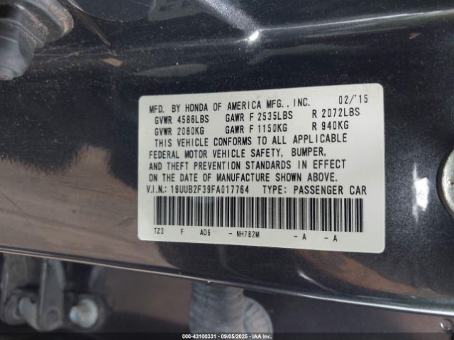 2015 ACURA TLX 19UUB2F39FA017764 Photo 8