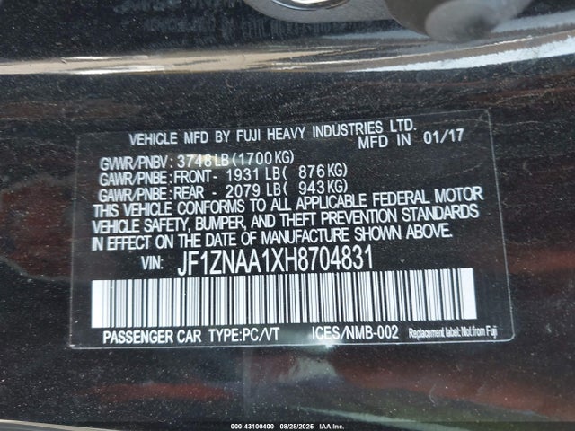 JF1ZNAA1XH8704831 Toyota na