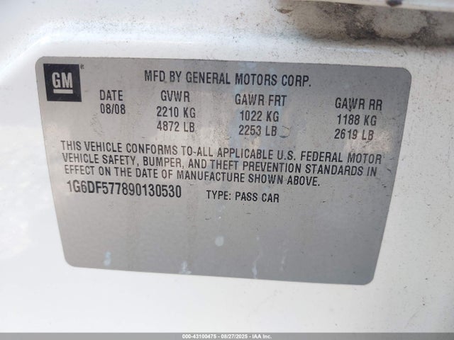 2009 CADILLAC CTS 1G6DF577890130530 Photo 8