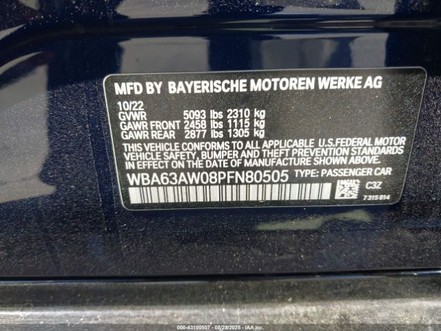 2023 BMW M440I GRAN COUPE WBA63AW08PFN80505 Photo 8