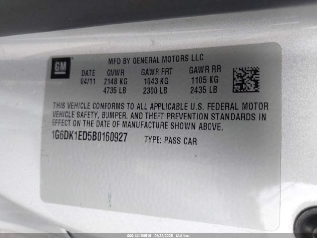 2011 CADILLAC CTS 1G6DK1ED5B0160927 Photo 8