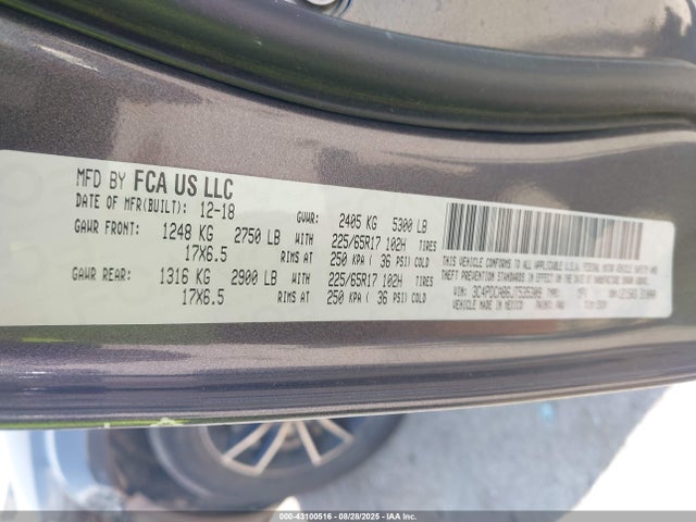 Aukcja sprzedaży 2018 Dodge Journey Se, vin: 3C4PDCAB6JT535309, numer aukcji: 43100516