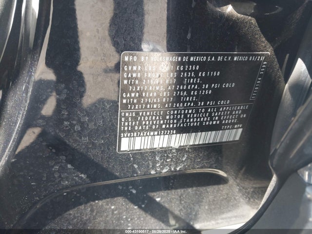 Volkswagen Tiguan 2021 3VV3B7AX4MM127236 Image 9