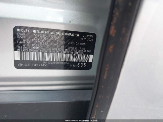 2024 MITSUBISHI OUTLANDER JA4J3VA85RZ040557 Photo 8