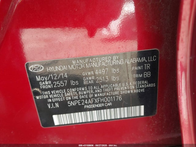 5NPE24AFXFH001176 Hyundai dohc gdi theta-ii