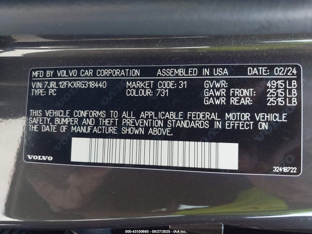 Volvo b4204t 2024 7JRL12FKXRG318440 Image 9