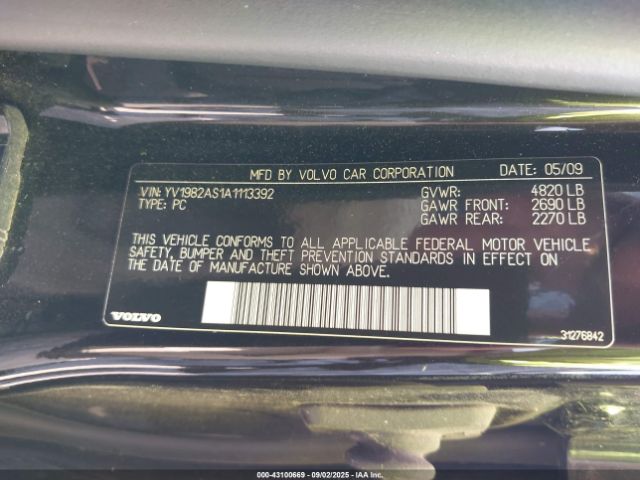 2010 VOLVO S80 YV1982AS1A1113392 Photo 8