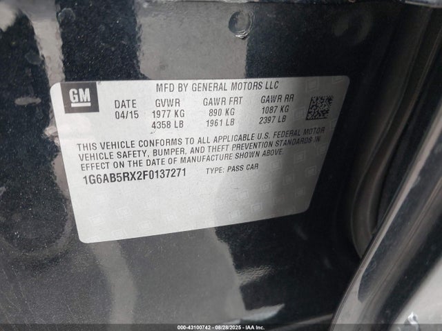2015 CADILLAC ATS 1G6AB5RX2F0137271 Photo 8