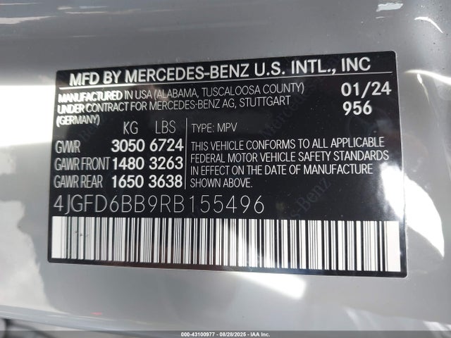 Mercedes-Benz m256 2024 4JGFD6BB9RB155496 Image 9