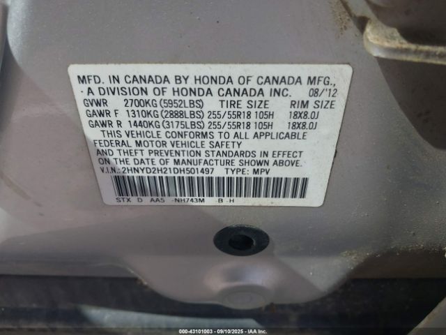 2013 ACURA MDX 2HNYD2H21DH501497 Photo 8