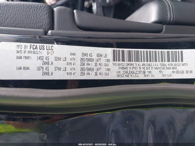1C4RJEAG0JC157198 Jeep Grand Cherokee