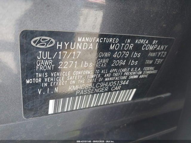 KMHC85LC9HU051344 Hyundai gdi kappa