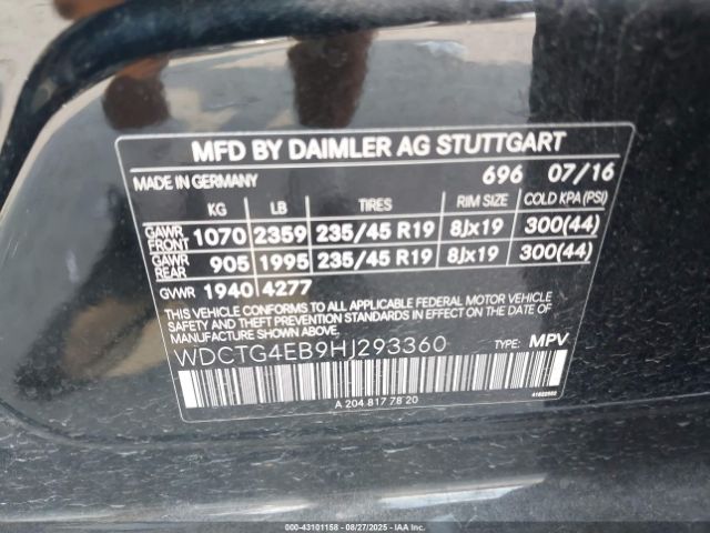 2017 MERCEDES-BENZ GLA 250 WDCTG4EB9HJ293360 Photo 8