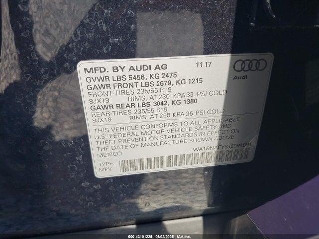 2018 AUDI Q5 WA1BNAFY6J2094091 Photo 8