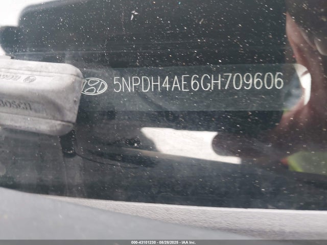 5NPDH4AE6GH709606 Hyundai dohc mpi nu