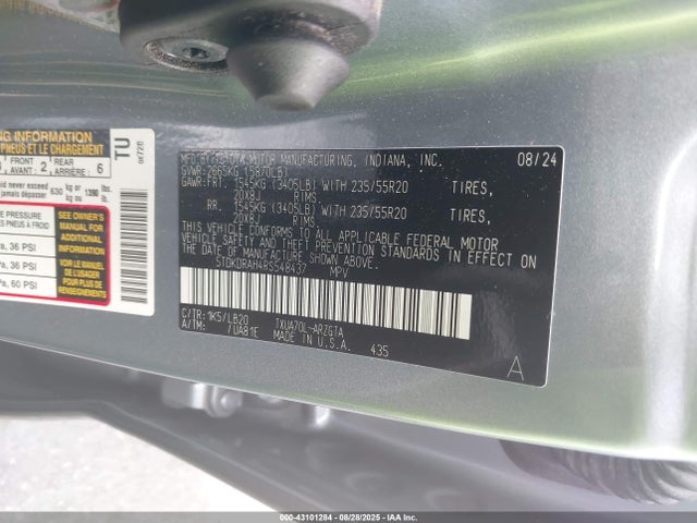 5TDKDRAH4RS548437 Toyota t24a-fts