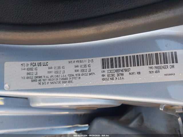 Chrysler 200 2015 1C3CCCAB5FN678037 Image 9
