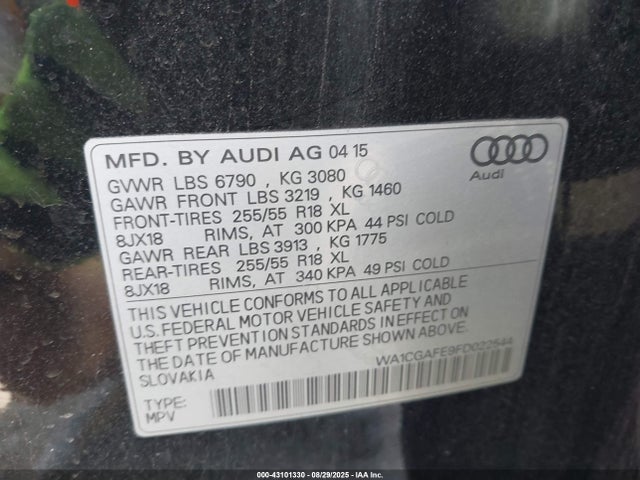 2015 AUDI Q7 WA1CGAFE9FD022544 Photo 8