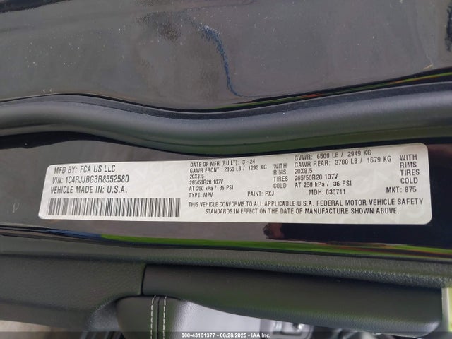1C4RJJBG3R8552580 Jeep 2024
