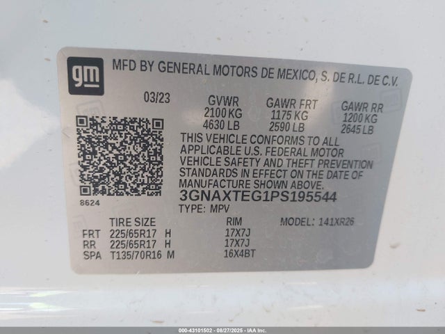 Chevrolet lsd 2023 3GNAXTEG1PS195544 Image 9