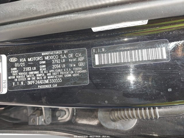 KIA mpi nu 2021 3KPF24AD2ME330555 Image 9