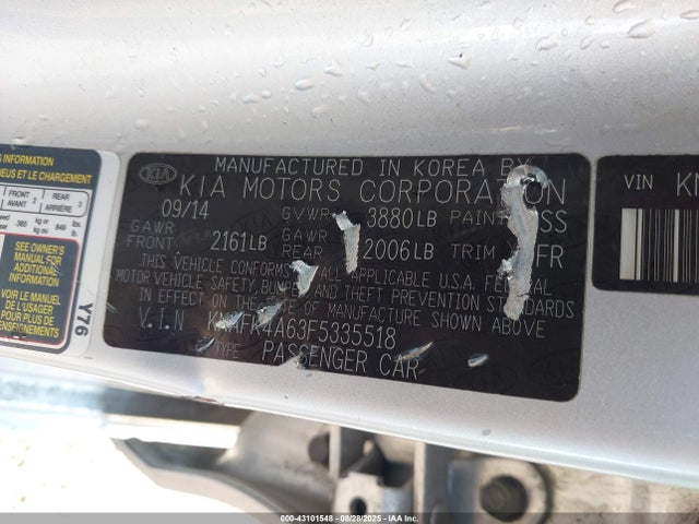 KIA dohc mpi nu 2015 KNAFK4A63F5335518 Image 9