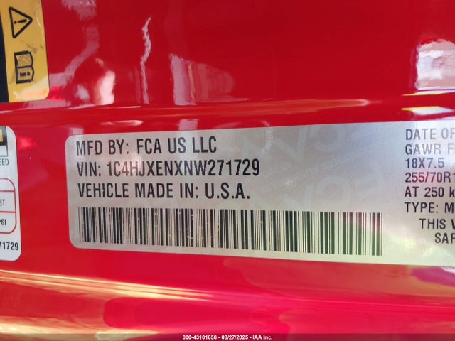 1C4HJXENXNW271729 Jeep Wrangler