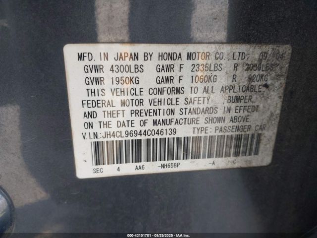 2004 ACURA TSX JH4CL96944C046139 Photo 8