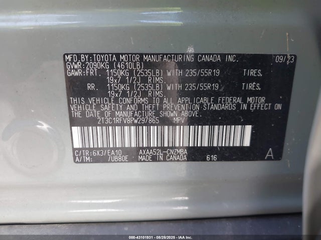 Toyota Rav4 Xle Premium 2023 2T3C1RFV8PW297865 Image 9
