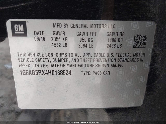 2017 CADILLAC ATS 1G6AG5RX4H0138524 Photo 8